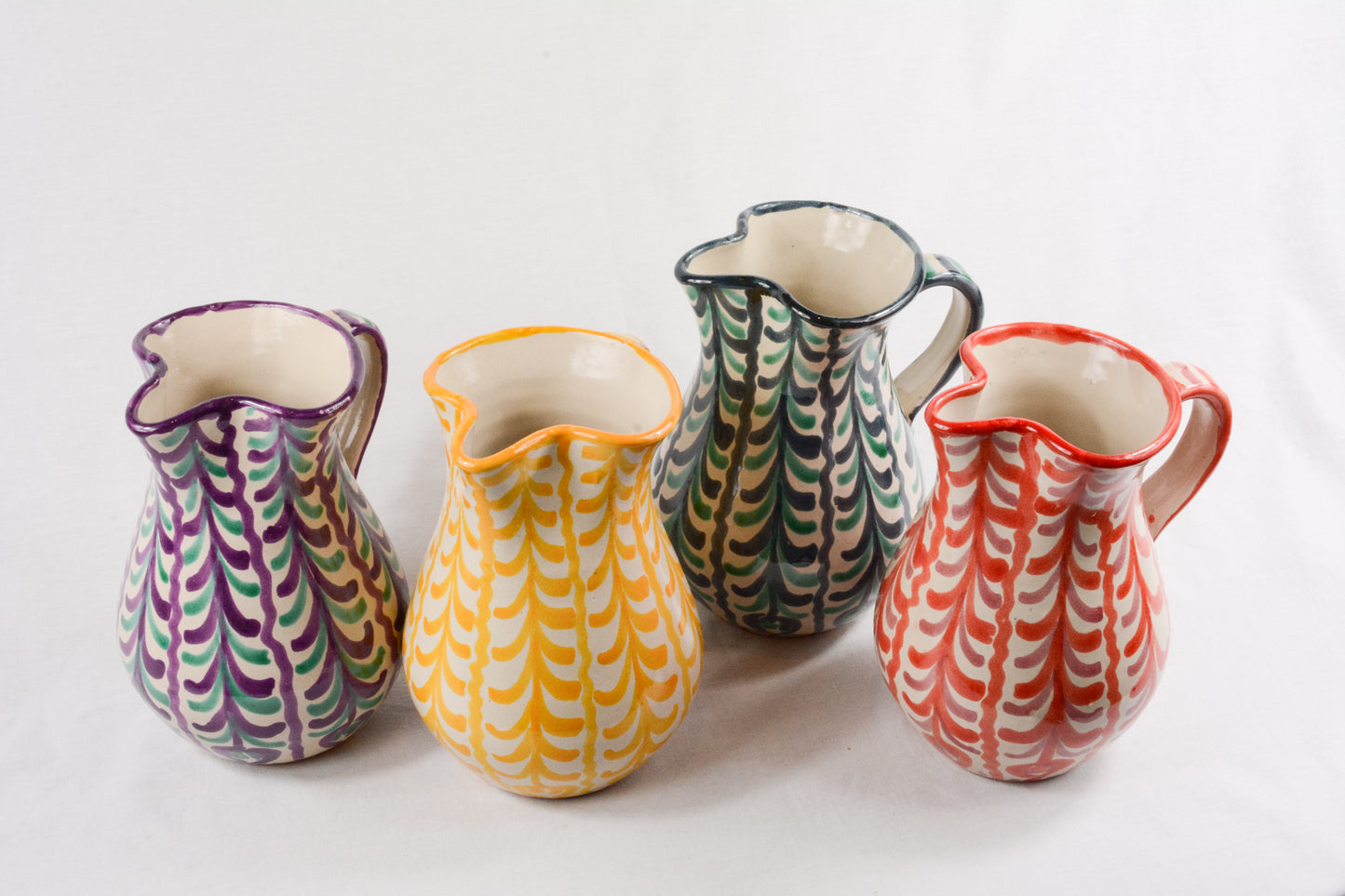 Jarra grande azul y verde