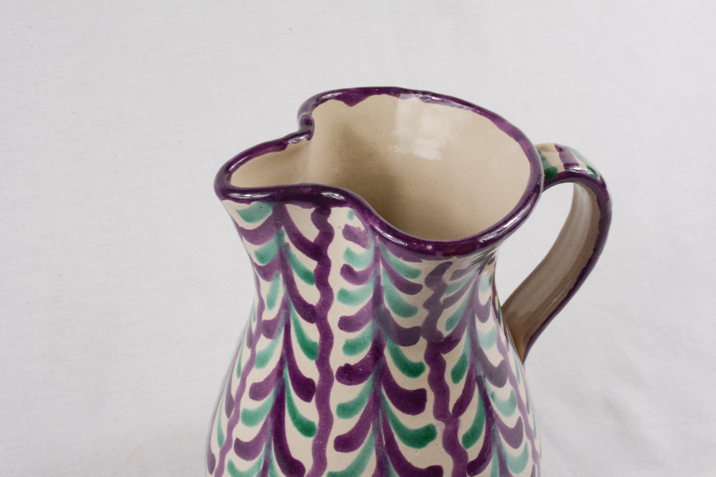 Jarra grande morado y verde