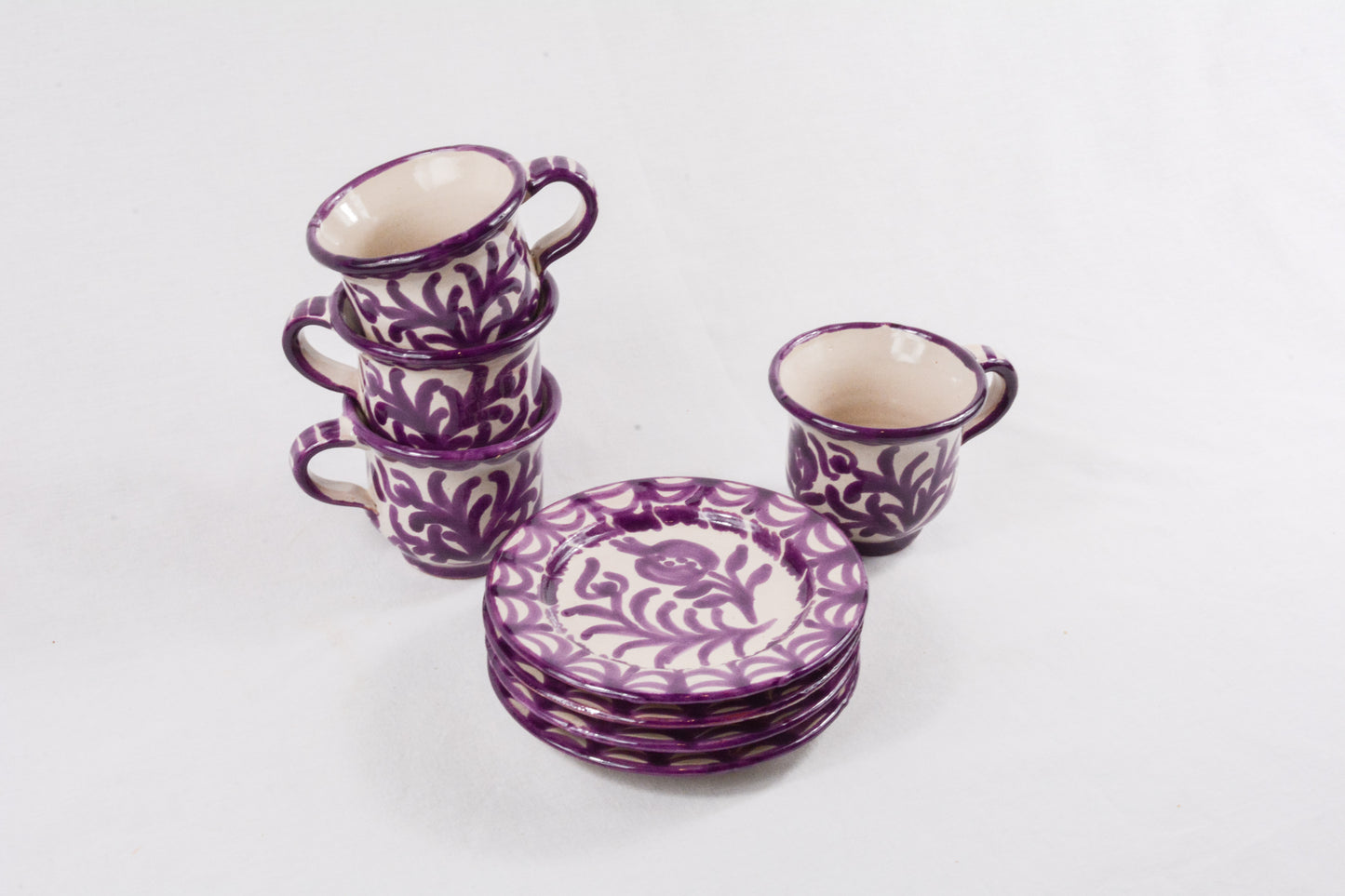 Pack 4 servicios de café morado