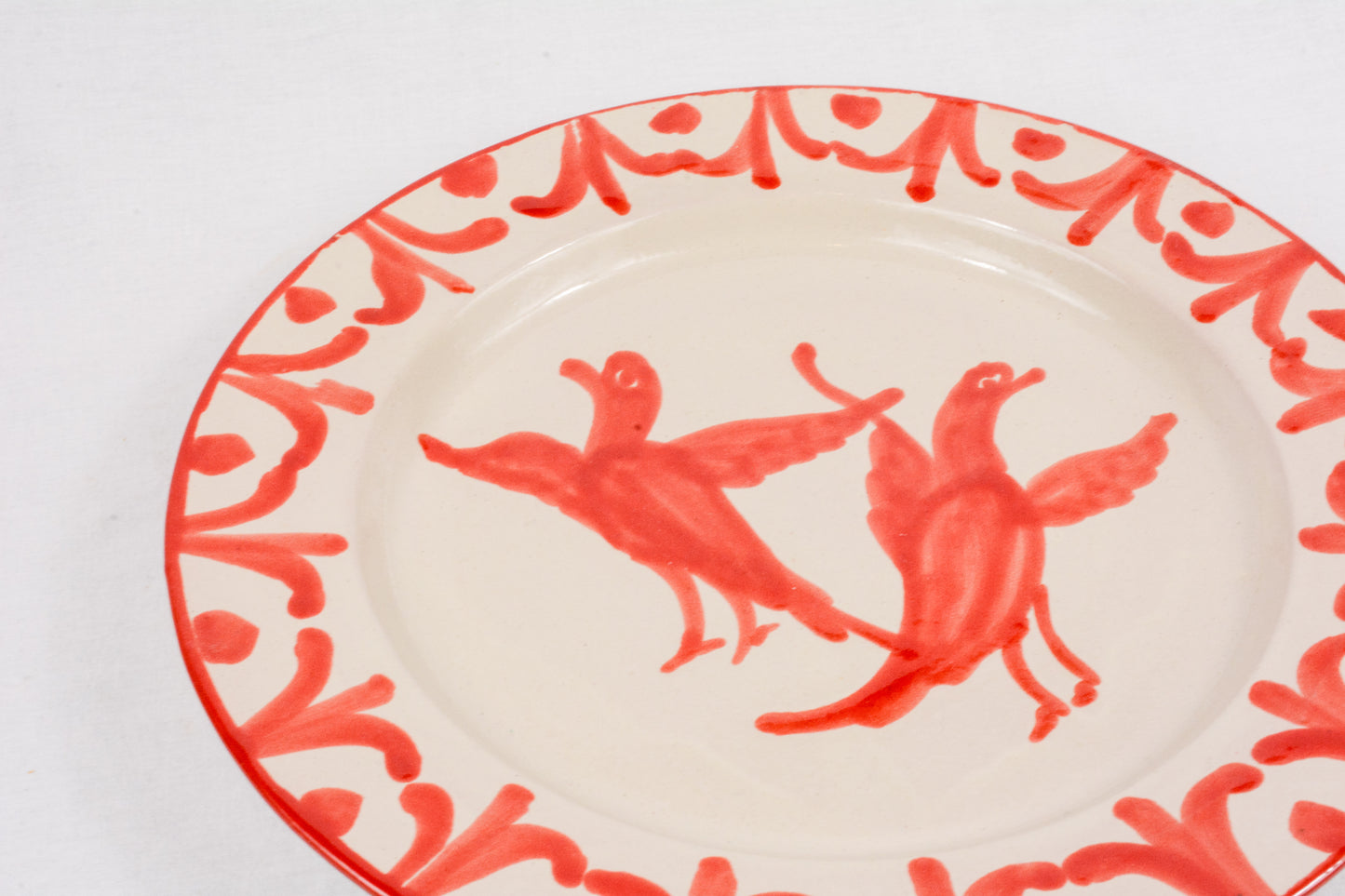 Plato llano rojo