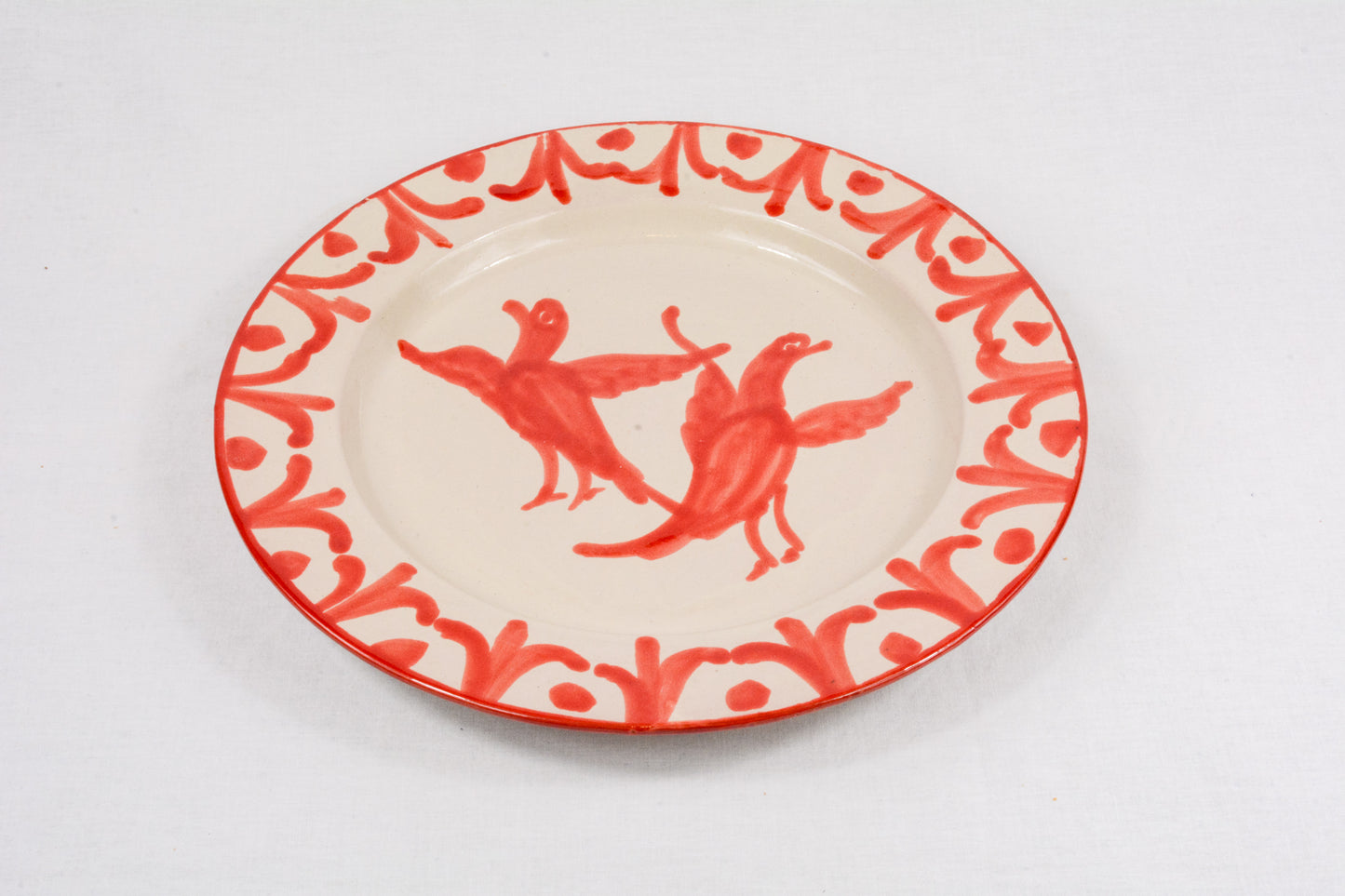 Plato llano rojo
