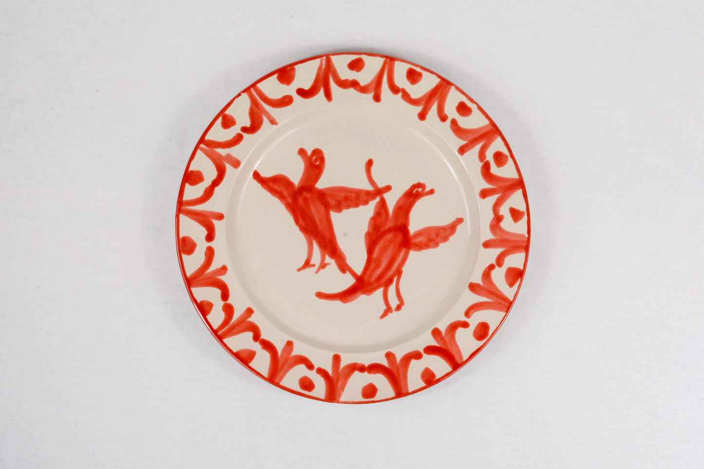 Plato llano rojo