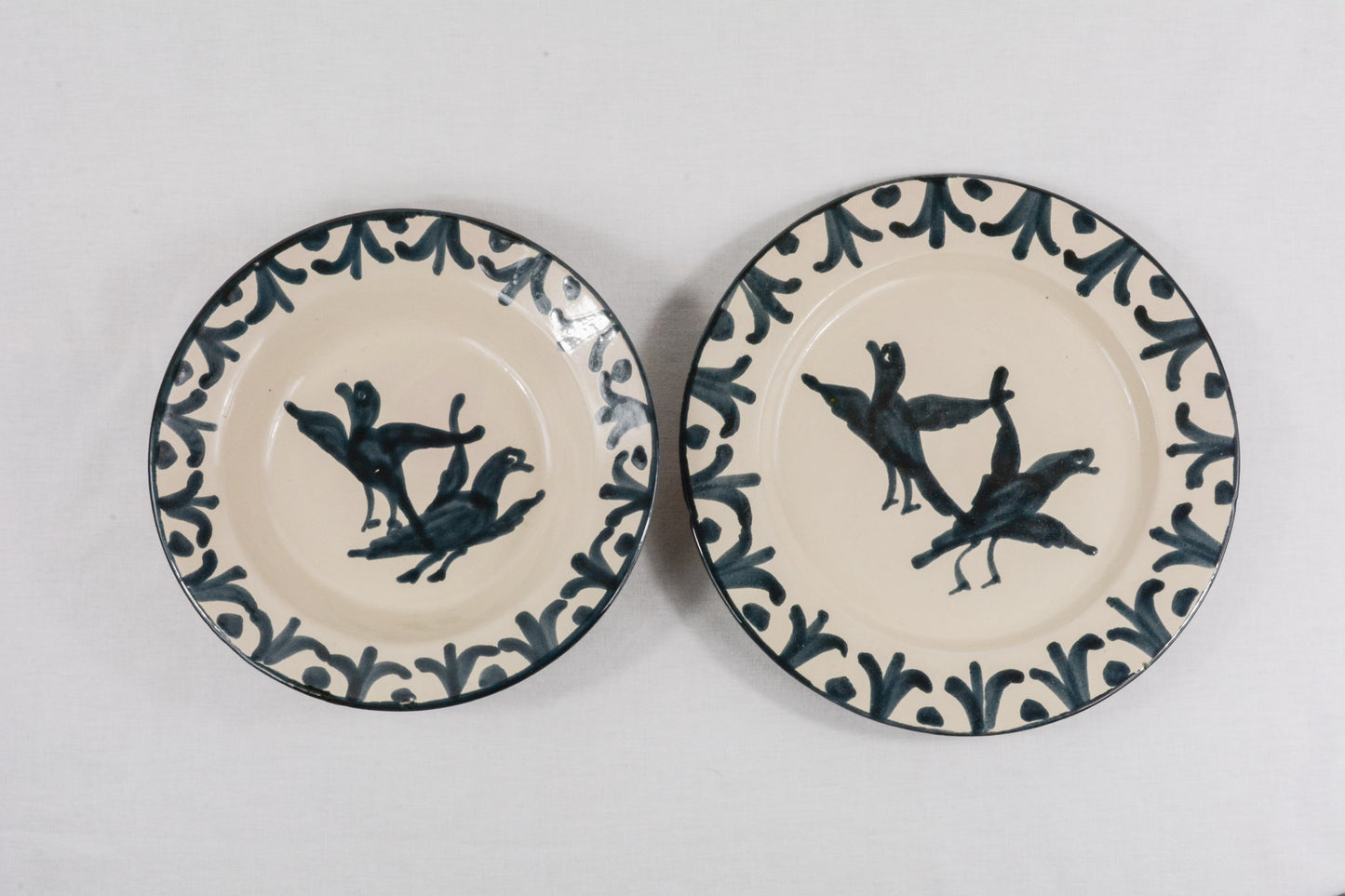 Pack plato llano y hondo azul