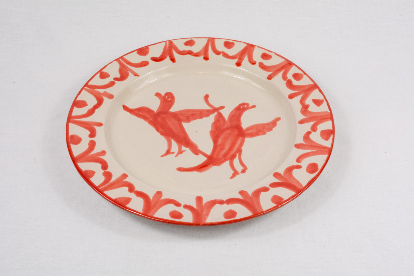 Plato hondo rojo